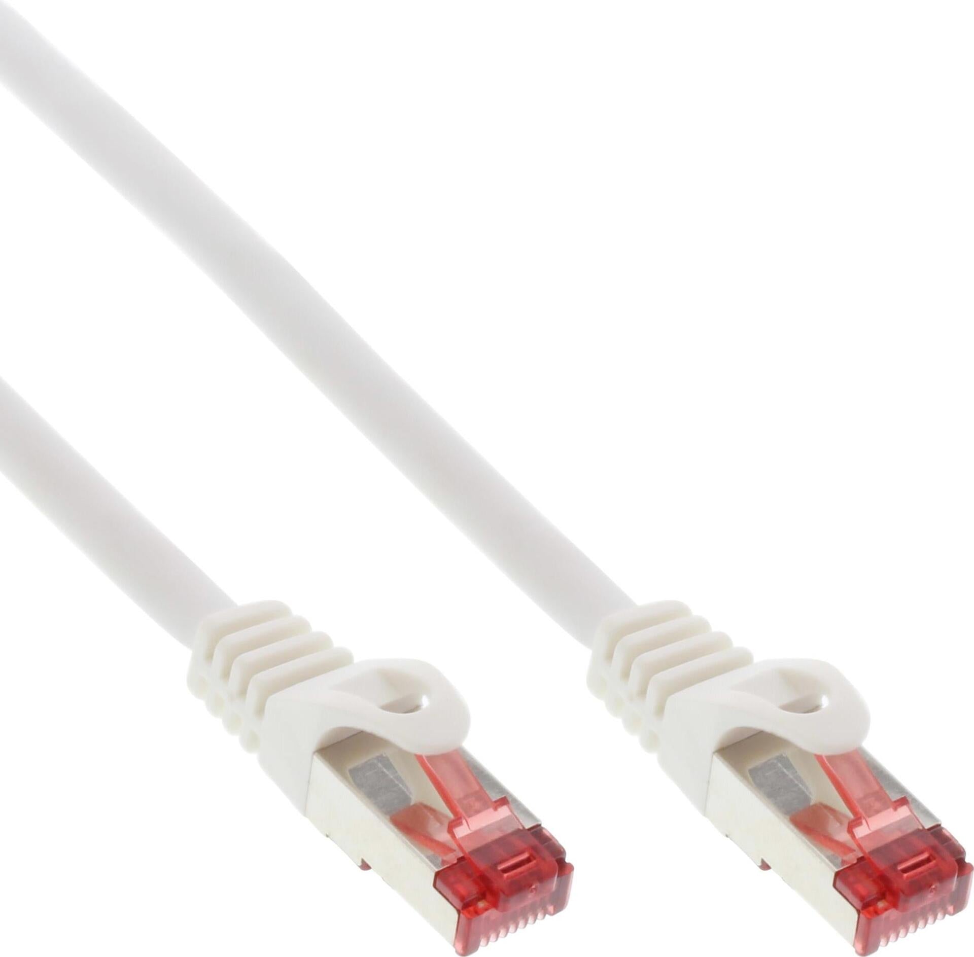 InLine Patch Cable - RJ-45 (M) to RJ-45 (M) - 50 cm - SFTP, PiMF - CAT 6 - White (Pack of 100) B-76150W
