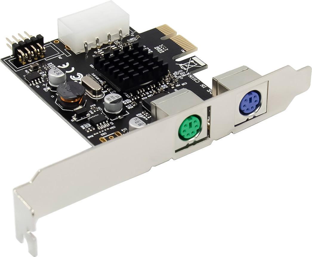 InLine Schnittstellenkarte - 2x PS/2 - PCIe (PCI-Express) (76620P)