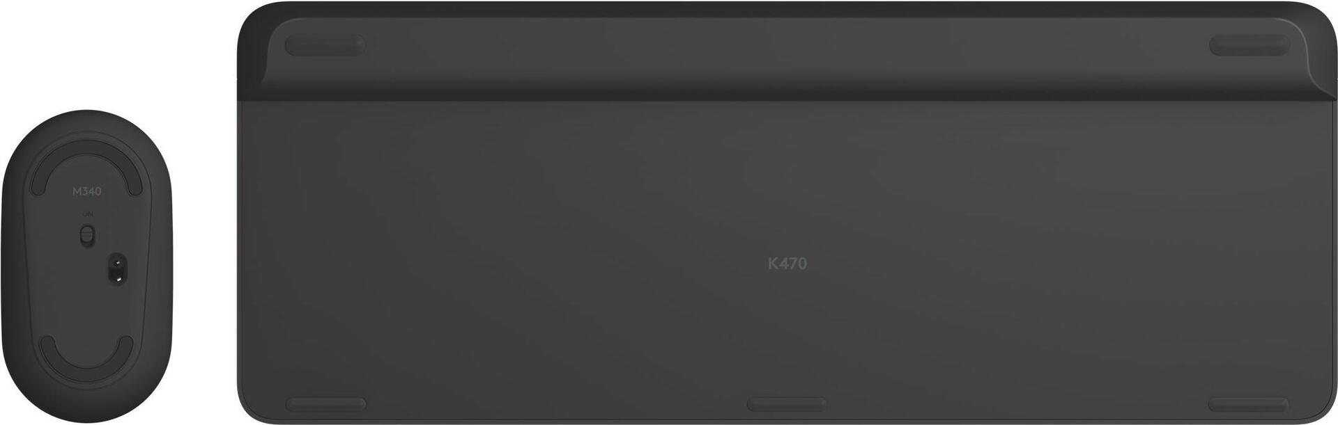 Logitech MK470 Slim Combo Wireless Keyboard and Mouse Set QWERTY Graphite (920-009198)