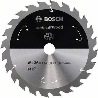 Bosch Standard for Wood - Kreissägeblatt - für Holz - 136 mm - 24 Zähne (2608837668)