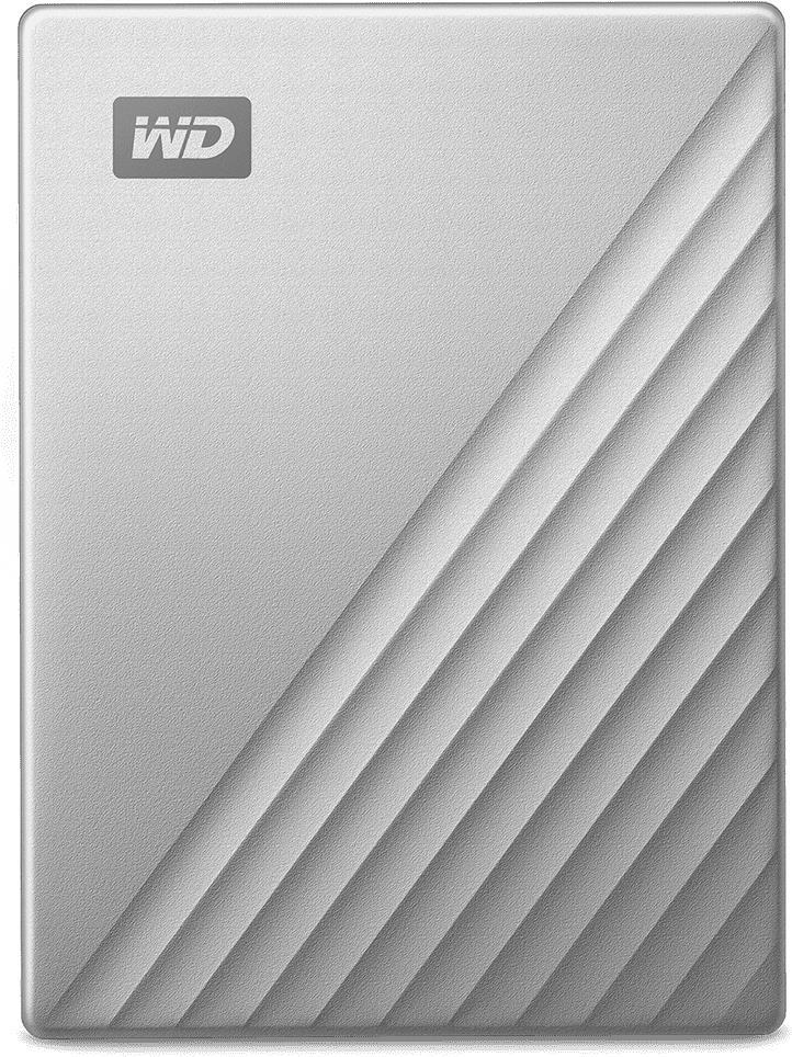 WD My Passport Ultra for Mac - 5 TB External Hard Drive - Encrypted - USB 3.1 - Silver WDBPMV0050BSL