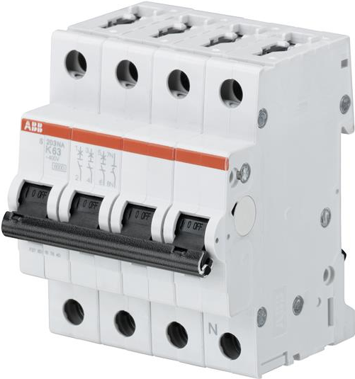 ABB STOTZ-KONTAKT S203-K20NA - Circuit Breaker - 6kA - 20A - 3P+NA 2CDS253103R0487