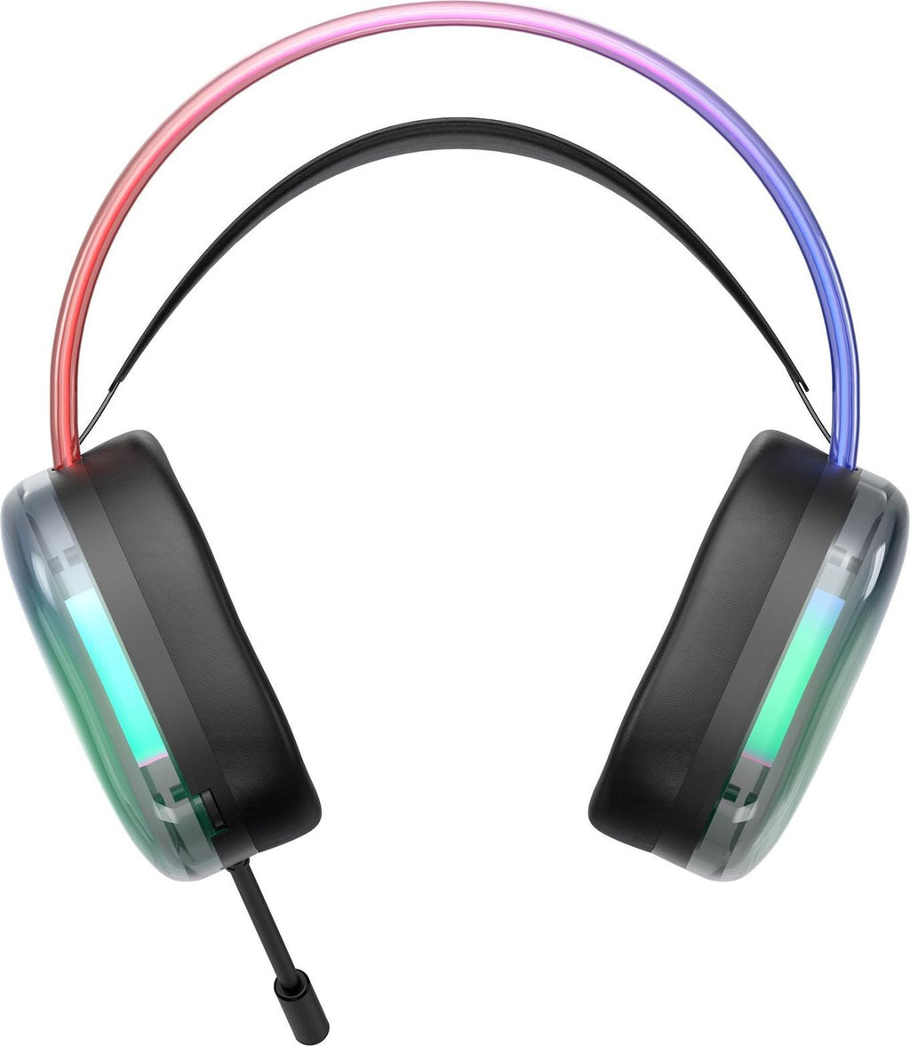 Deltaco Gaming Headset RGB Illuminated Semi-Transparent (GAM-186)