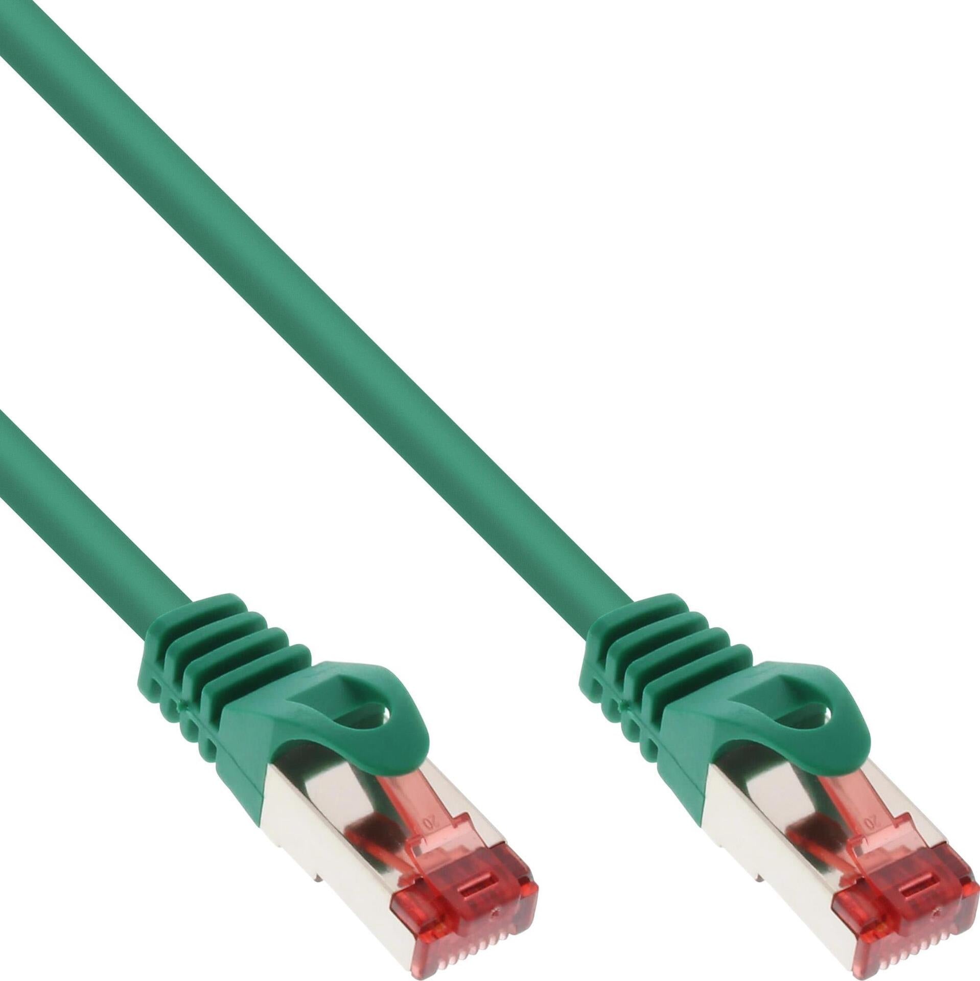 InLine RJ-45 Patch Cable 50 cm S/FTP PiMF CAT 6 Green (Pack of 100) B-76450G