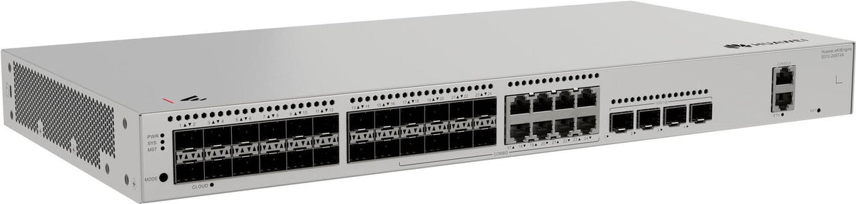Huawei eKitEngine S310-24ST4X Switch - L2+ Managed - 16 x Gigabit SFP + 8 x Kombi-Gigabit-SFP + 4 x 1/10 Gigabit SFP+ - Rack