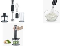 SEVERIN SM 3772 Hand Blender 600 Watts Stainless Steel/ Black Detachable Stirring Rod Turbo Function 1 Piece