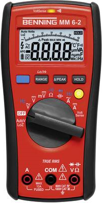 Benning MM 6-2 + SDT 1 Digital Multimeter CAT III 1000 V, CAT IV 600 V, 6000 Counts