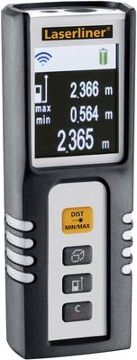 Laserliner DistanceMaster Compact. Typ: Laser-Distanzmessgerät, Maximaler Messabstand: 25 m, Einheiten Abstandsmessung: ft,in,m. Akku-/Batterietyp: AAA, Batteriespannung: 1,5 V. Produktfarbe: Schwarz, Weiß, Gehäusematerial: Kautschuk, Textz