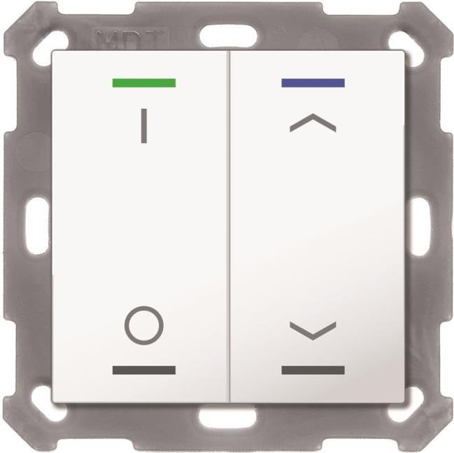 MDT BE-TAL55T2.D1 Push Button Light 55 2-Gang RGB-W Temp. Pure White (BE-TAL55T2.D1)