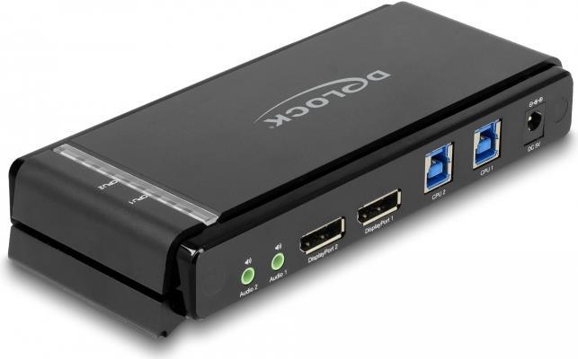 Delock DisplayPort 1.4 KVM Switch 8K 60 Hz with USB 5 Gbps and Audio (11476)