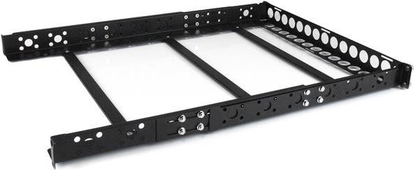 StarTech.com 1U Fixed 48,30cm (19") Adjustable Depth Universal Server Rack Rails - Rack-Schiene - black - 1U - 48.3 cm ( 48,30cm (19") ) - für P/N: 4POSTRACK12U, 4POSTRACK25U, 4POSTRACK42, RK1236BKF, RK960CP, RKQMCAB12, RKWOODCAB12