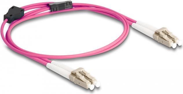 Delock - Network Cable - LC Multi-Mode (M) to LC Multi-Mode (M) - 1 m - Duplex - OM4 - Violet