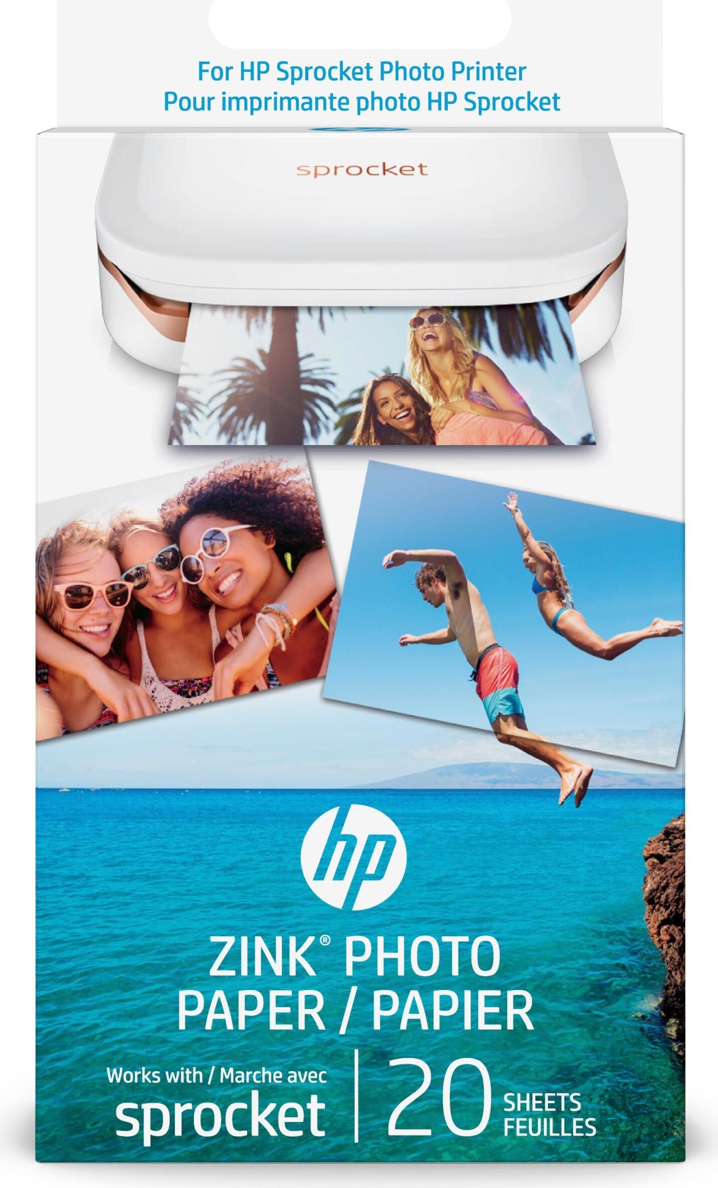 HP 1AH01A Zink Sticky Back Photo Paper 2x3" - 10 Sheets HPIZ2X320