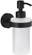 tesa MOON BLACK Soap Dispenser 200 ml Black Matt Frosted Glass