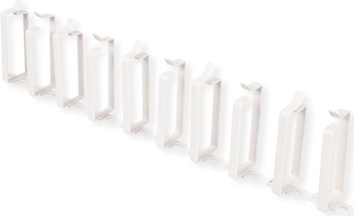 Roline Cable Management Bracket 44 x 100 mm, 10 Pieces - Light Grey RAL 7035