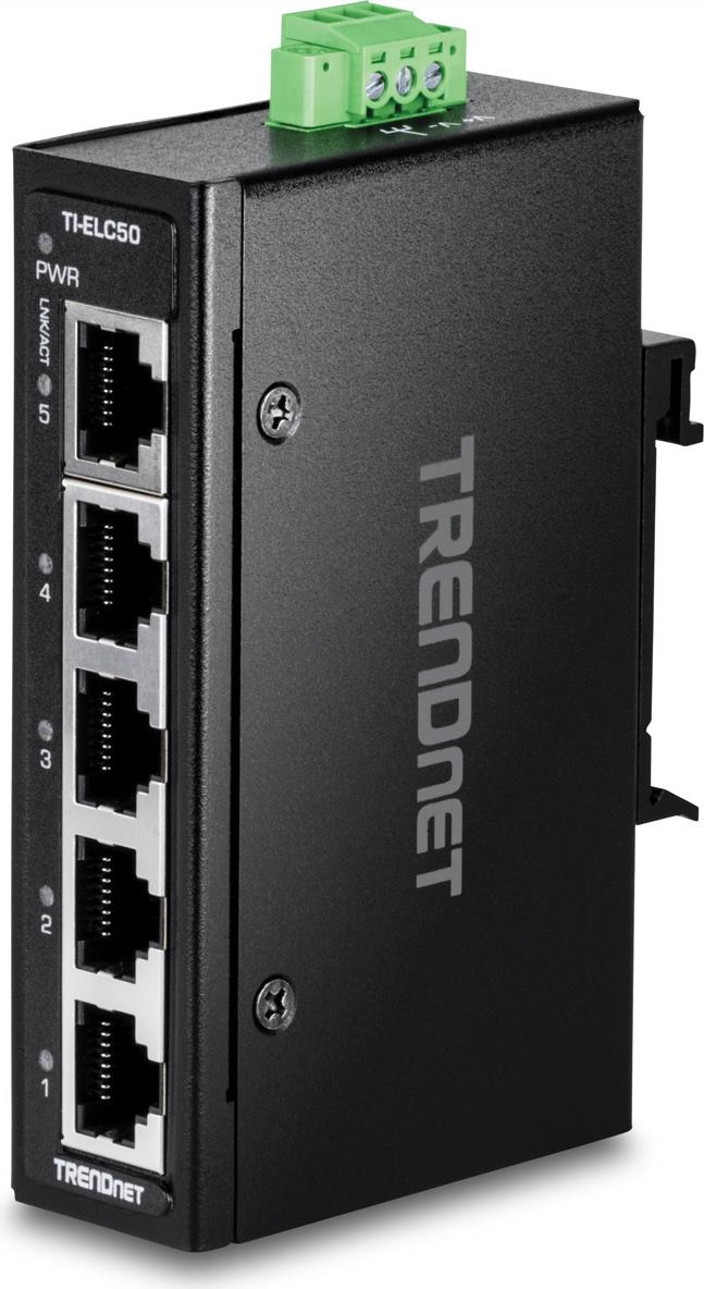 TRENDnet Industrial Fast Ethernet Switch 5-Port TI-ELC50