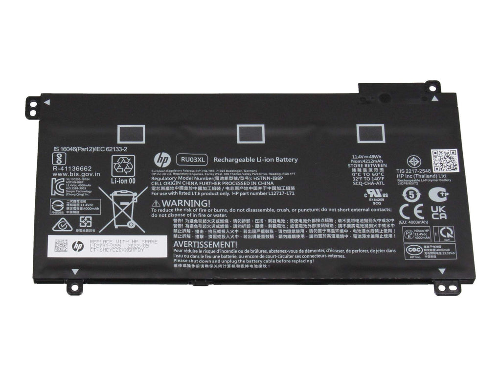 HP 3-Cell 48Wh Lithium-Ion Battery (RU03XL)