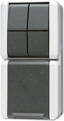 JUNG Key-operated Electric Switch Black/White - Model 875W