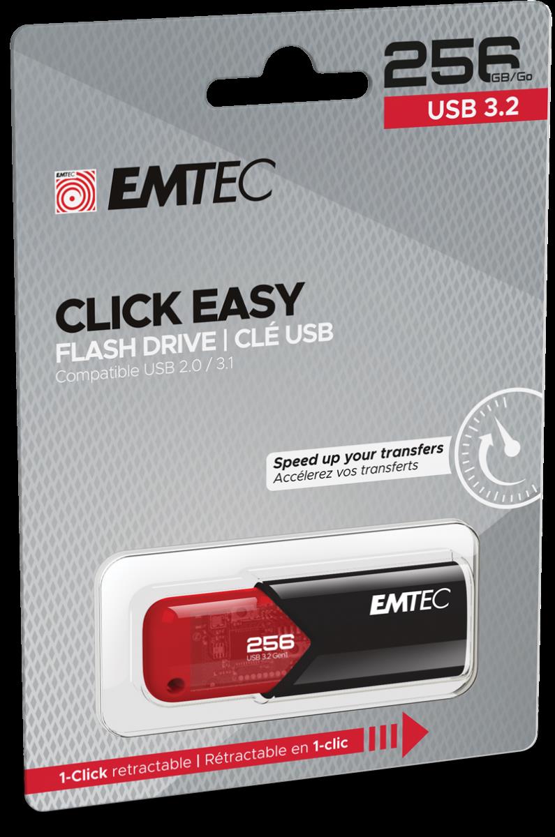Emtec ECMMD256GB113 Click Easy USB Stick - 256GB - USB Type-A 3.2 Gen 1