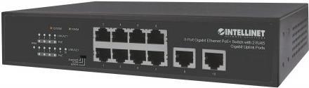 INTELLINET 8-Port Gigabit Ethernet PoE+ Switch - 120 W - Desktop RJ45 802.3at/af