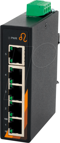 EXSYS GmbH 5 Port Industrial Ethernet Switch - Compact (EX-6200)