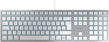 CHERRY KC 6000 SLIM - Tastatur - USB-C - QWERTZ - Deutsch - Tastenschalter: CHERRY SX - silver (JK-1620DE-1)