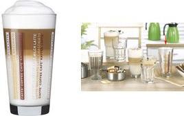 Esmeyer Latte Macchiato Glass LINES 370 ml Dishwasher Safe 12 Pieces 30 g