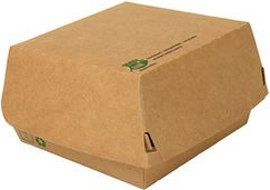 PAPSTAR Eco-Friendly Burger Box - Extra Large, Brown, 1 Piece - Model 87248