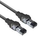 ACT Black 3 m S/FTP CAT6A IDC 4PPoE/ PoE++ 100W LSZH Patch Cable RJ45 FB4903