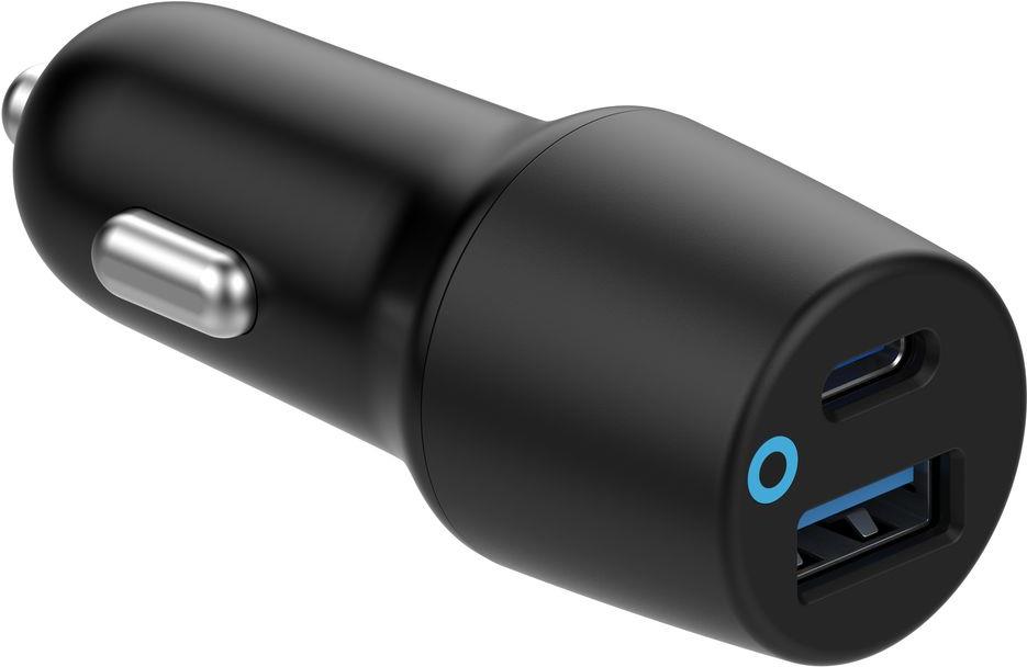 eSTUFF ES631031 Car Charger USB Type-C for Mobile Phones 12/24V Black