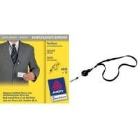 AVERY Zweckform ID Badge Holder with Textile Strap, Black, for Standard Name Badges (4830)