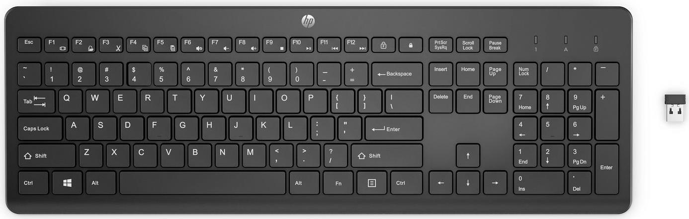 HP 230 - Wireless Keyboard - Black (3L1E7AA#ABS)