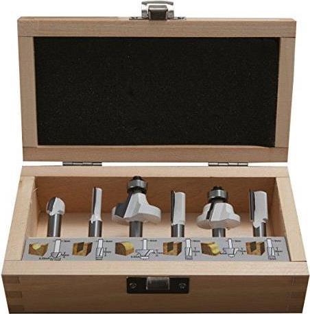 Makita - Milling Bit Set - 6 Pieces - for Plastic, Solid Wood - D-53540