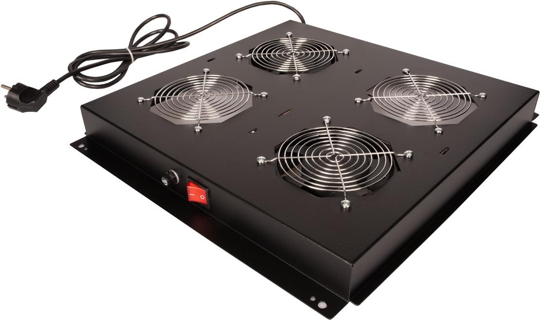 ROLINE 19 Inch Roof Vent Unit - 2 Fans ON/OFF - Black (26.21.0300)