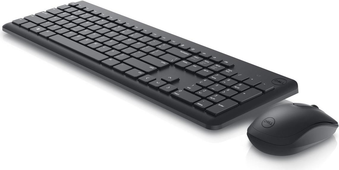 Dell Wireless Keyboard and Mouse KM3322W - Tastatur-und-Maus-Set - kabellos - 2,4 GHz - QWERTY - International Englisch - Schwarz - mit 3 years NBD Advance Exchange (KM3322W-R-INT)