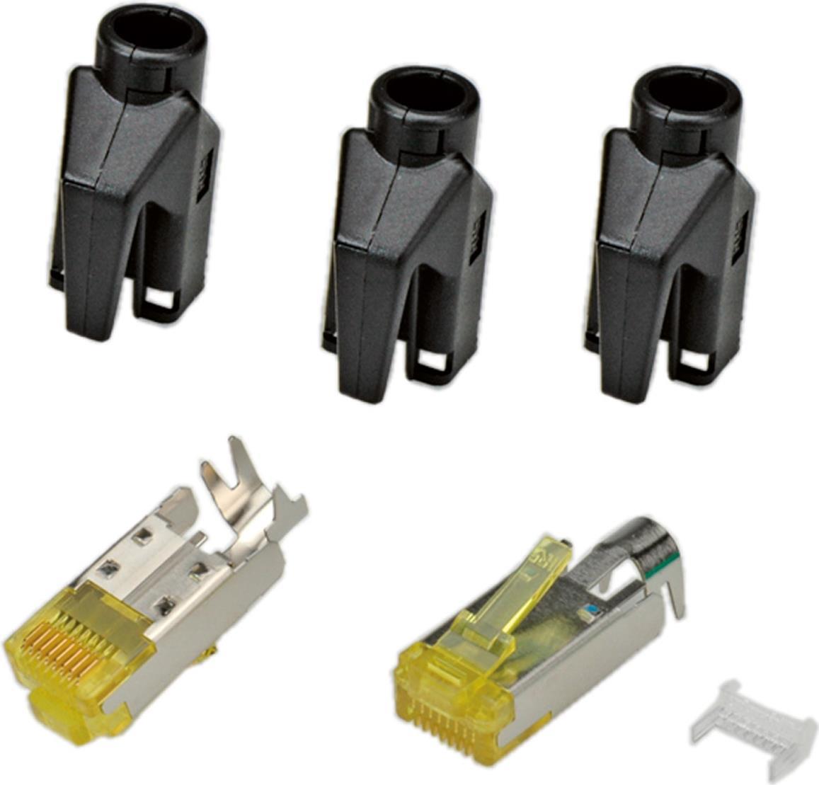 RJ45-Hirose Connector STP TM31 Black 50 Pieces Cat.6A HIROSE H7642.4-50