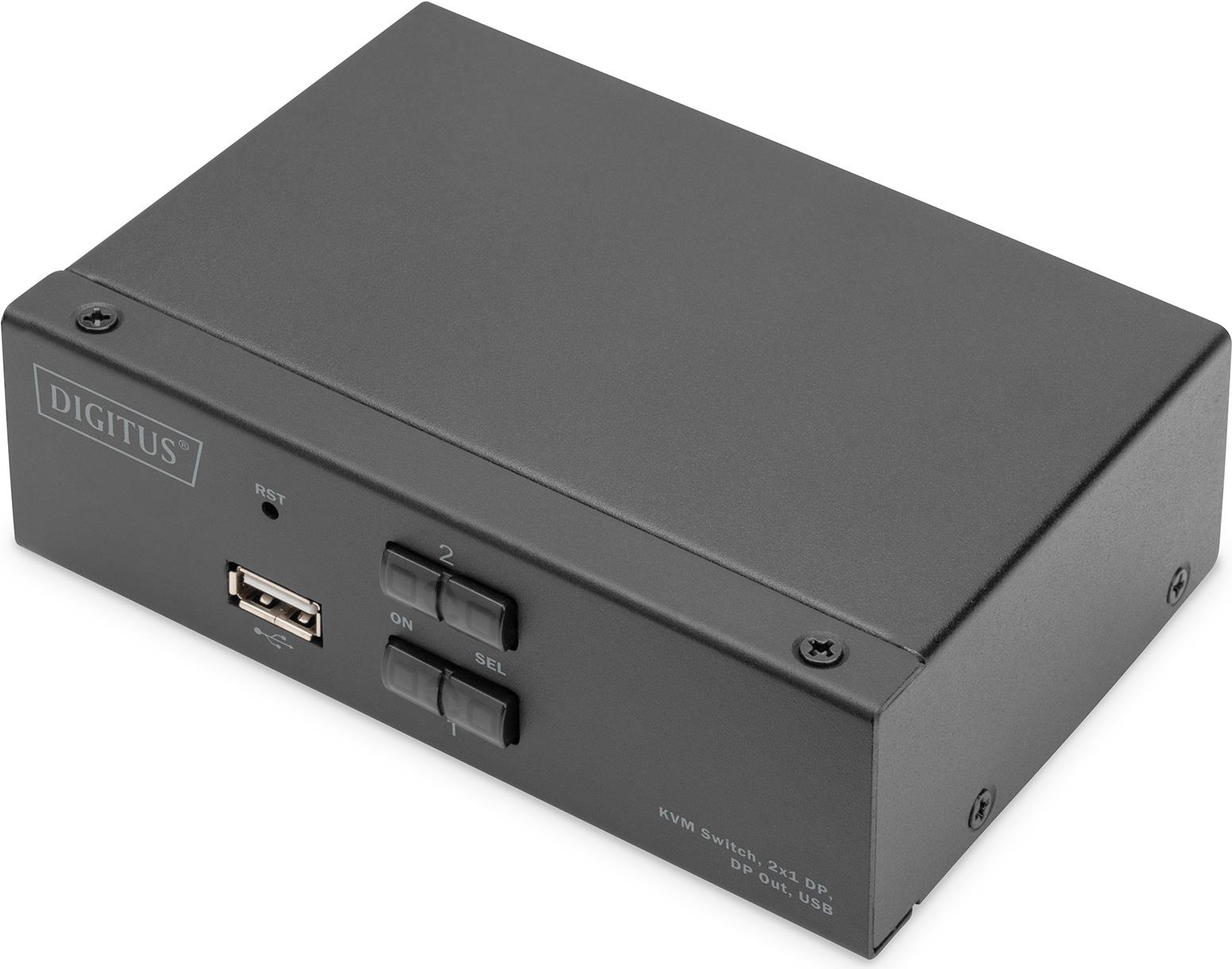 Digitus KVM Switch - 2x1 DP - DP Out, USB (DS-12851)
