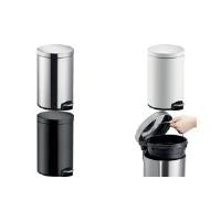 helit Classic Pedal Bin - 12 Liters - Round - Stainless Steel - Anti-Fingerprint (H2403500)