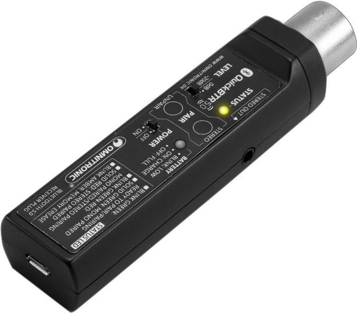 OMNITRONIC QuickBTR-5.0 XLR AptX Bluetooth 5.0 Receiver
