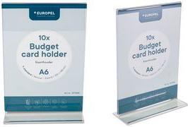 EUROPEL Budget Table Stand A6 Portrait, Clear Acrylic (351040)