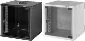 LogiLink 25.40 cm (10") Wall-Mounted Distribution Box SoHo - 6U, Grey (RAL7035) - 1.2 mm Steel, Glass Door (W66Z30G)