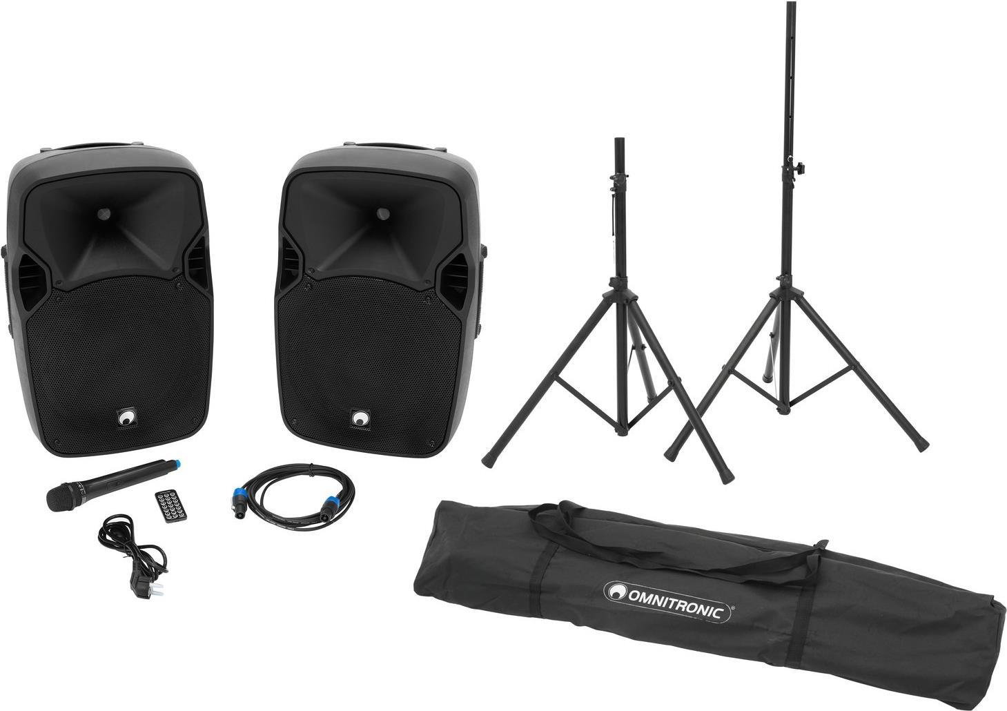 OMNITRONIC Set XFM-212AP + MOVE MK2 Speaker Stand (20000564)