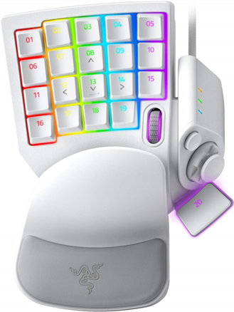 Razer Tartarus Pro - Keyboard with 8-Way Thumbpad - Backlit - USB - Mercury White (RZ07-03110200-R3M1)