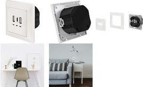 LogiLink Unterputz-Steckdose, 1x USB-C, 2x USB-A, white Laden von 3 USB-Geräten gleichzeitig, Eingang: 230 V AC, - 1 Stück (PA0254)