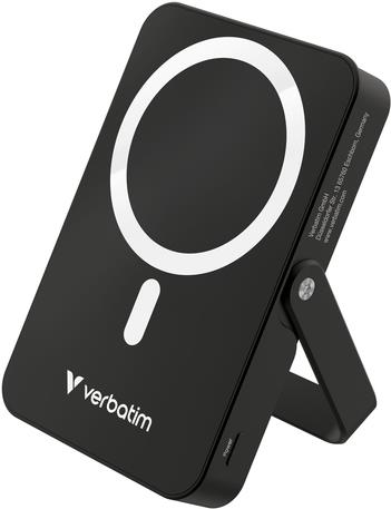 Verbatim Power Bank with Stand - Magnetic Wireless - 10000mA - Black