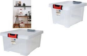 EDA Storage Box CLiPSTOCK, 30 L, Transparent with Lid, Model 010444