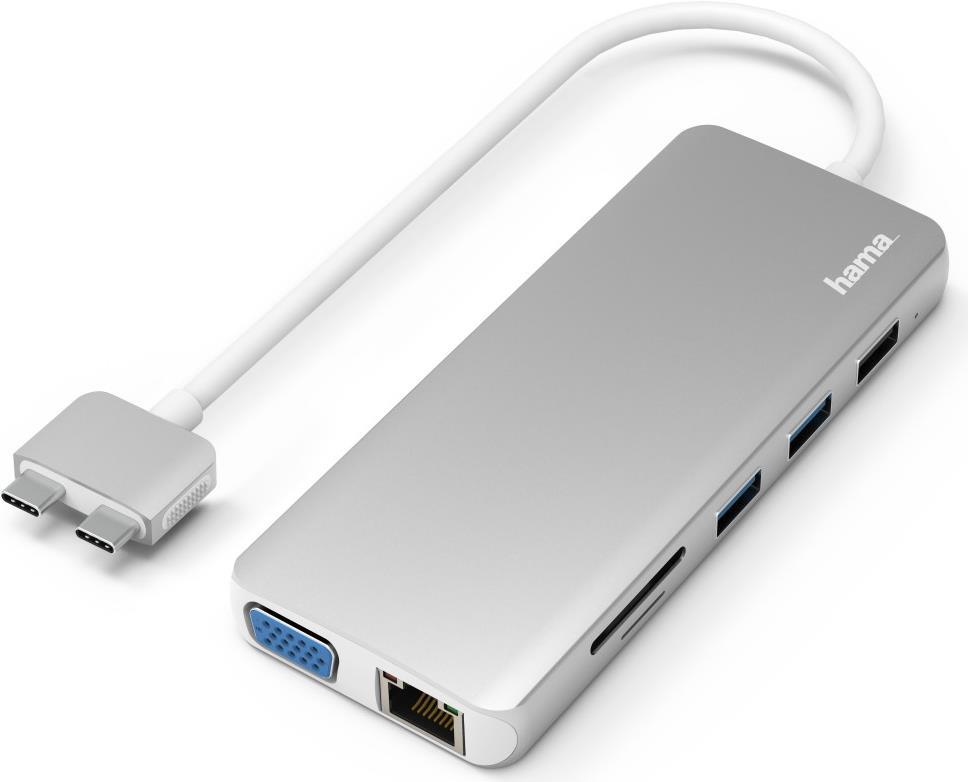 Hama USB-C Docking Station 3.2 Gen 1 VGA HDMI GigE 100 Watt