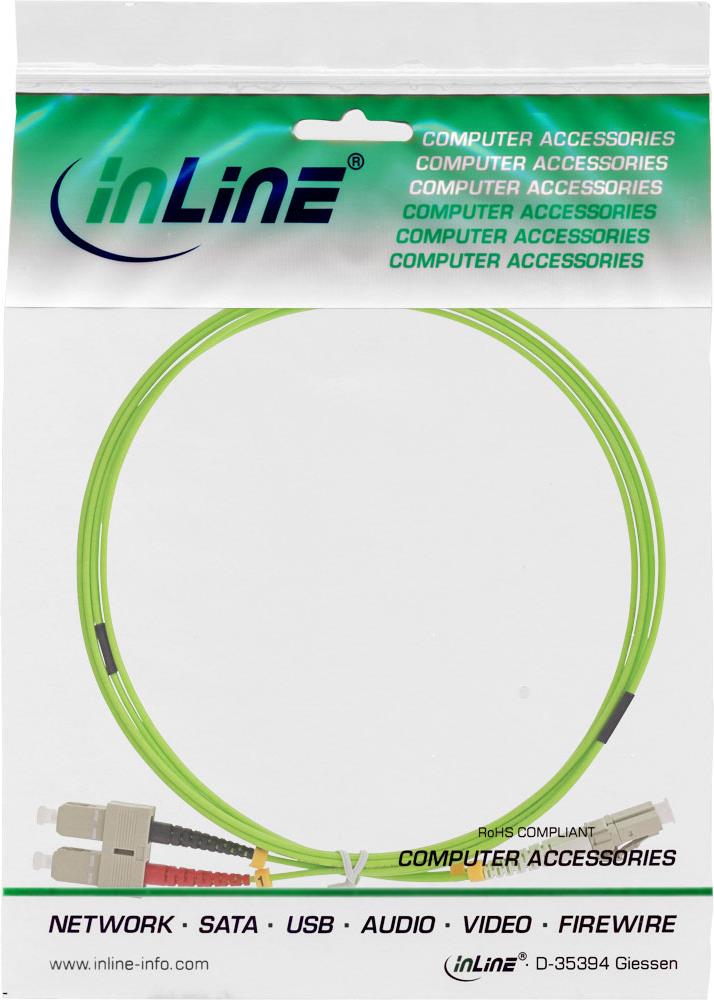 InLine 88639Q 20 m Fiber Optic Cable 2x LC 2x SC Green (88639Q)