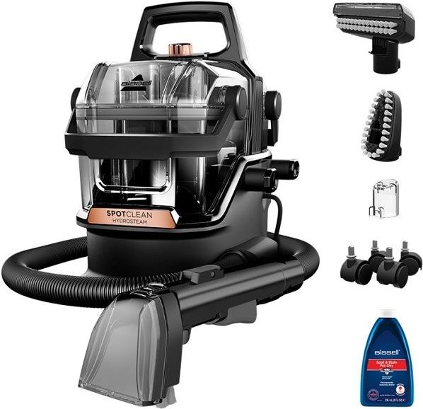BISSELL SpotClean HydroSteam Pro Wet/Dry Vacuum Cleaner - 1.9 L Fresh Water Tank - 1000W - Black