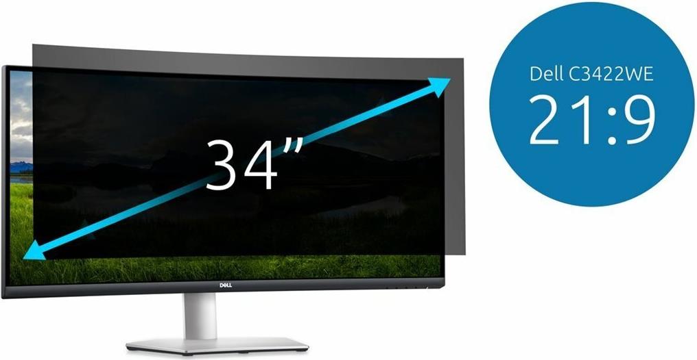 Kensington - Privacy Screen Filter - 2-Way Removable - 86.36 cm (34") - for Dell C3422WE